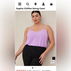 Torrid Sophie Chiffon Swing Cami